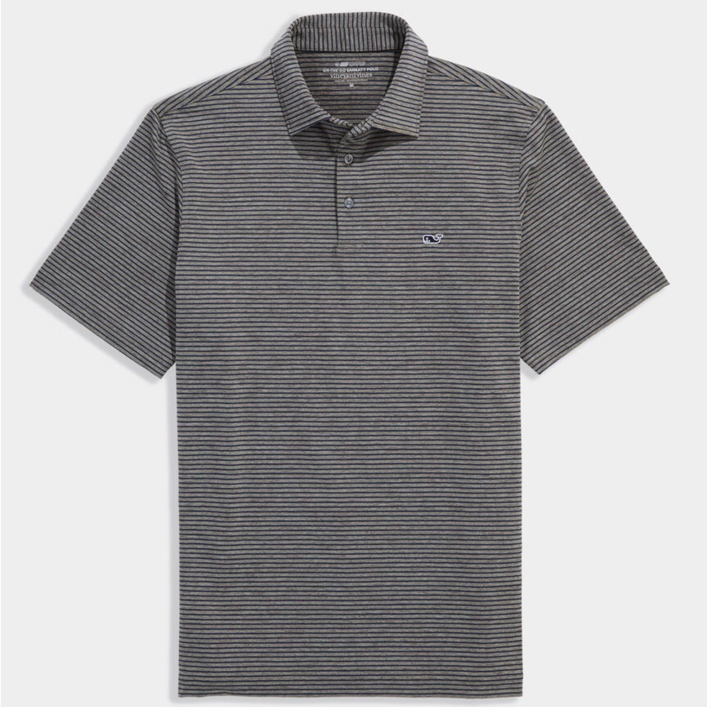 Vineyard Vibes Bradley Stripe Sankaty Performance Polo Gray XL